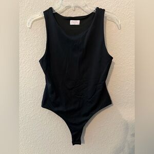 Pink Lily Classic Black Women’s Bodysuit Sz M